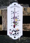 Petit thermomètre émaillé motif vache thermomètre extérieur décoratif 