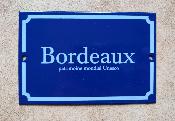 Plaque émaillée Bordeaux patrimoine: plaque émail bleu qualité