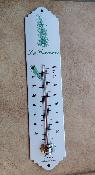 Thermom�tre ext�rieur d�coratif �maill� Senteurs de Provence Romarin 30 cm
