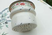 Cafetière émaillée motif fleur coquelicot cafetière filtre vintage