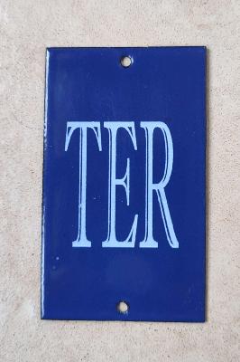 Petite plaque émaillée TER numéro de maison émail et cetera