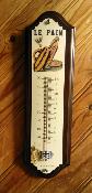 Thermomètre plaque émaillée sur bois 30 cm Le Pain Arémail Emalia: émail sur bois