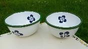 Bol mail croix basque vaisselle maille incassable lot de 2