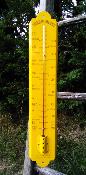 Grand Thermomtre extrieur dcoratif mail jaune 50 cm idal au jardin