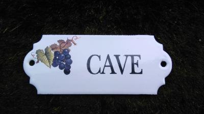 Plaque cave émaillée plaque de porte émaillée cave à vins