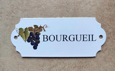 Plaque cave émaillée Vin Bourgueil raisin: plaque émaillée idéale à la cave 