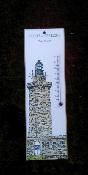 Thermomètre bois déco thème marin phare breton Cap Fréhel 30 cm