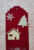 Thermomètre émaillé déco montagne Chalet sapin 30 cm Ar émail Emalia