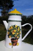 Cafetière émaillée à filtre fruits tous feux 1,5L Arémail Emalia