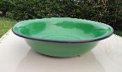 Très grand saladier émaillé vert vaisselle émaillée cuvette 