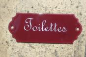 Plaque de porte toilettes maille Bordeaux dcorative made in France