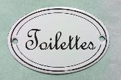 Plaque maille Toilettes, plaque de porte dco vintage ovale