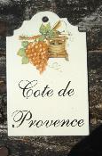 Plaque cave émaillée Vin Raisin Côtes de Provence pour l'identification des vins à la cave