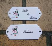 2 plaques mailles bcassine toilettes salle de bains brocante mail et cetera