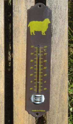 Thermomètre émaillé extérieur 25 cm Mouton Arémail Emalia