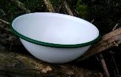 Saladier émaillé blanc profond 21 cm vaisselle émaillée déco exclusive