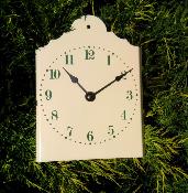 Pendule murale maille ivoire chiffres verts horloge dcorative