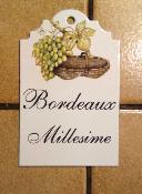 Plaque cave maille Bordeaux dcor raisin mail vritable