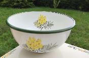 Saladiers émaillé creux Mimosa 21 cm: vaisselle émaillée déco Provence