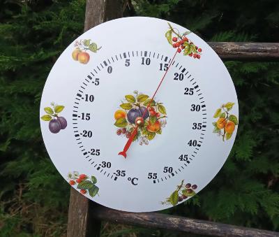 Thermomètre émaillé rond bombé couleurs vives thermomètre à aiguille