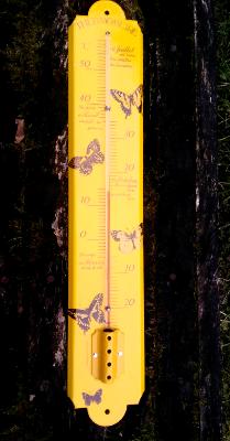 Thermomètre extérieur émaillé papillon 50 cm thermomètre idéal pour le jardin 