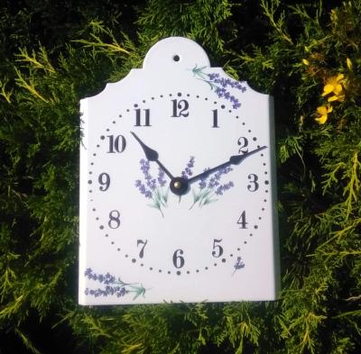 Horloge émaillée Vintage décoration Provence Lavande
