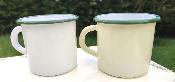 Mug �maill� lot 2 tasses �maill�es diff�rentes d�co cuisine