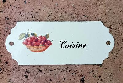 Plaque émaillée Cuisine vintage, plaque émail et cetera