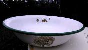 Plat  maill saladier arbre d'automne 26 cm vaisselle maille extrieure
