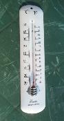 Thermomètre émaillé blanc classique extérieur ou intérieur 25 cm